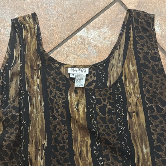 Alison Taylor lady size medium 100% silk tank NWOT sleeveless - Picture 7 of 8